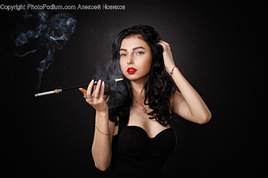 Head, Person, Face, Smoke, Woman
