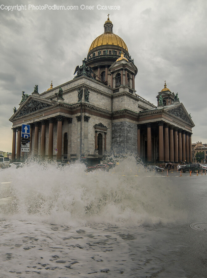 Building, Architecture, Dome, Water, Wheel