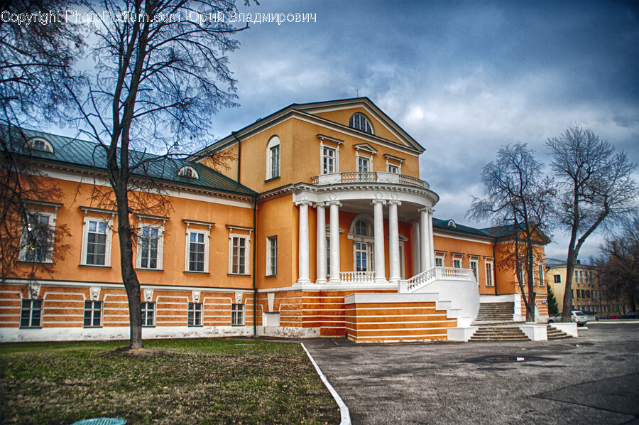 Housing, Building, Architecture, Portico, House