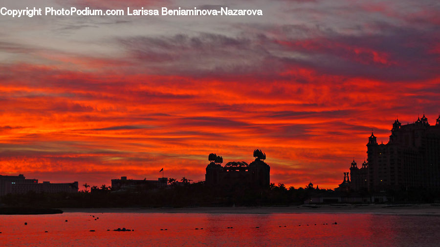 Dawn, Dusk, Red Sky, Sky, Sunrise, Sunset, Outdoors