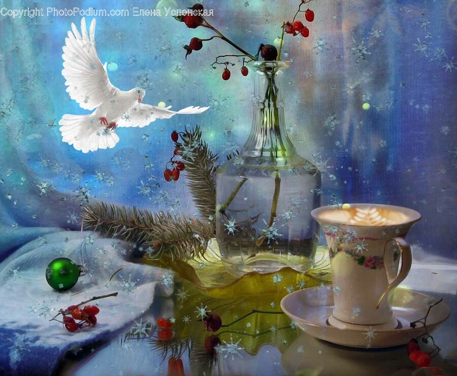 Bird, Animal, Coffee Cup, Coffee, Beverage