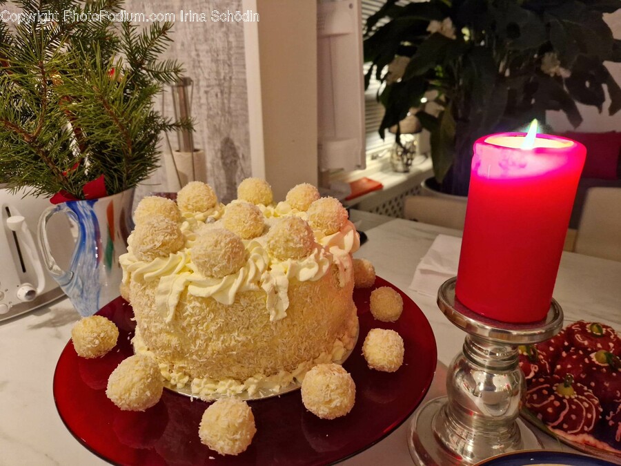 Food Presentation, Food, Candle, Dessert, Plate