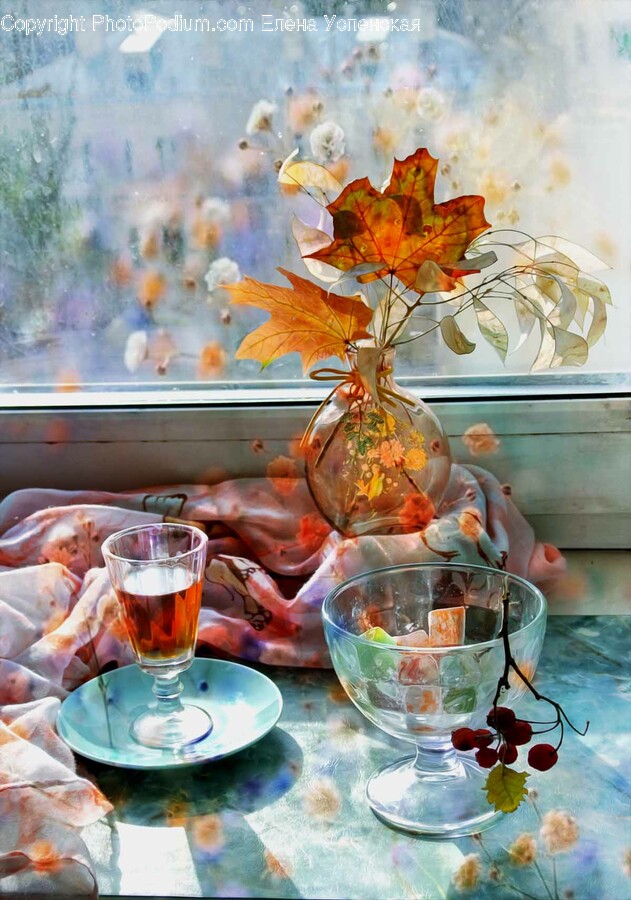 Leaf, Plant, Glass, Goblet, Brunch