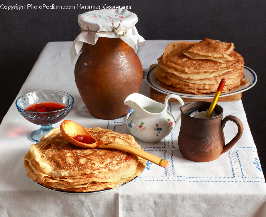 Bread, Food, Cup, Pancake, Brunch