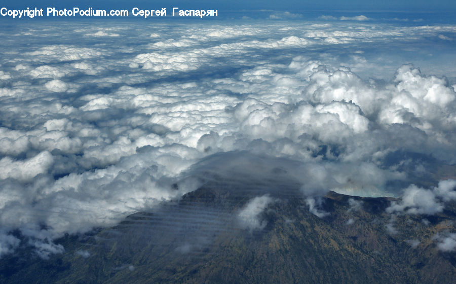 Aerial View, Azure Sky, Cloud, Outdoors, Sky, Cumulus, Sea