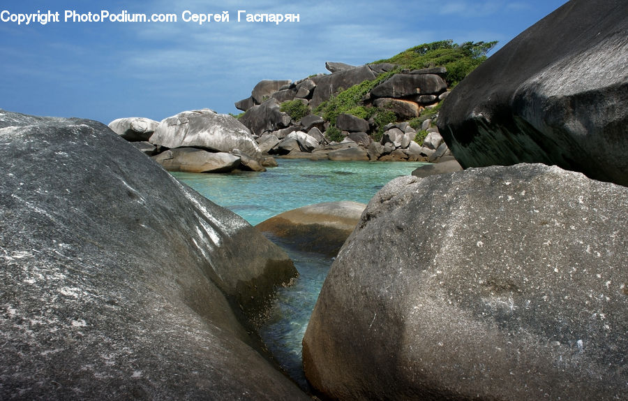 Rock, Coast, Cove, Outdoors, Sea, Water, Beach