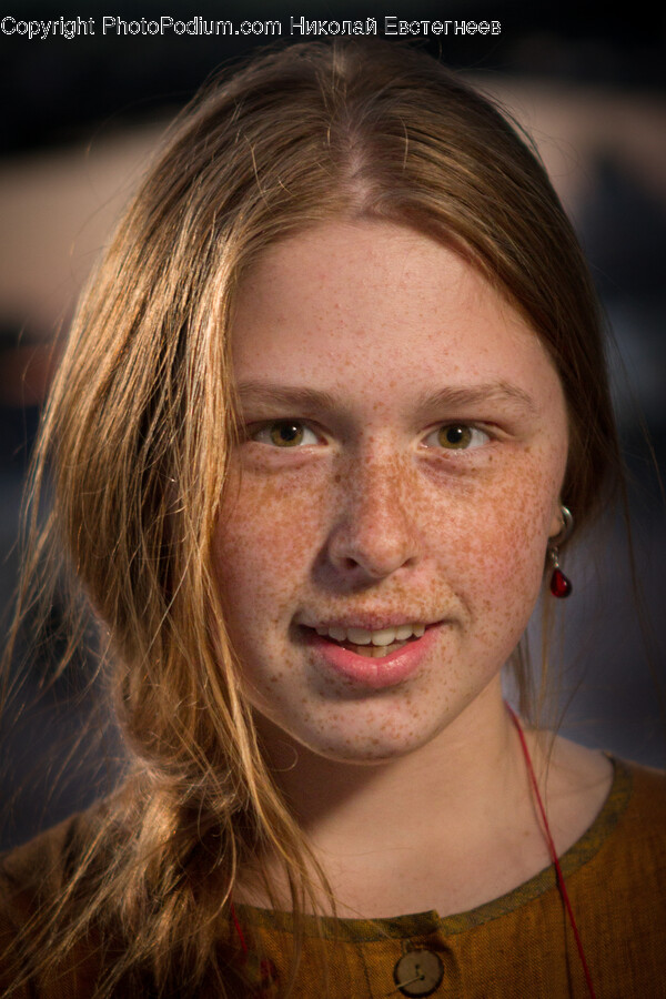 Head, Person, Face, Freckle, Photography