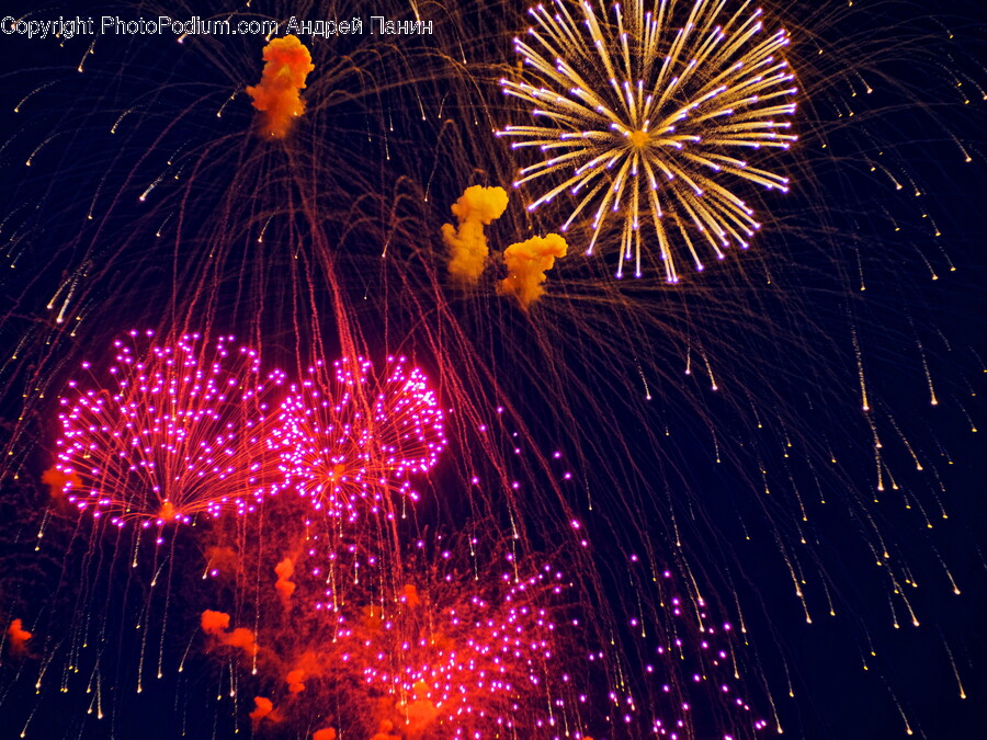 Fireworks, Machine, Wheel, Outdoors, Plant