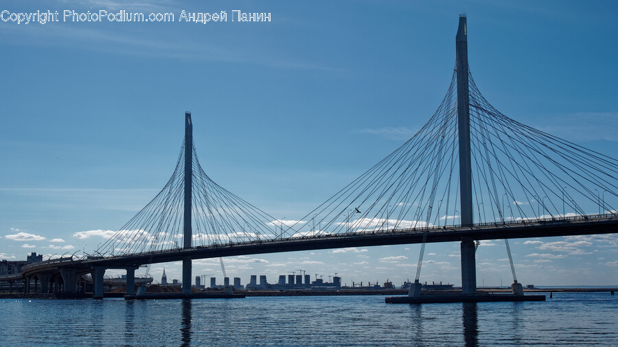 Water, Waterfront, Bridge, City, Metropolis