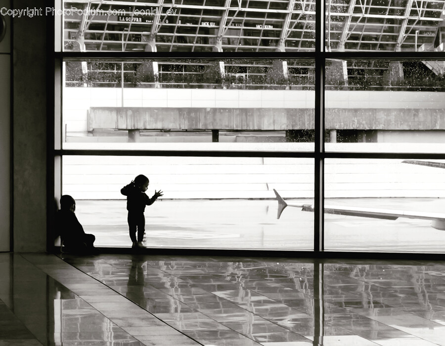 Floor, Flooring, Terminal, Airport, Handrail