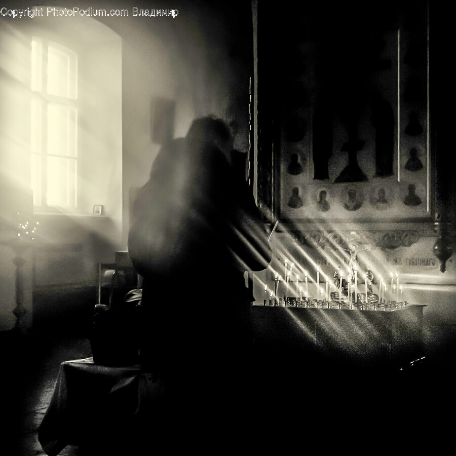 Lighting, Silhouette, Adult, Male, Man
