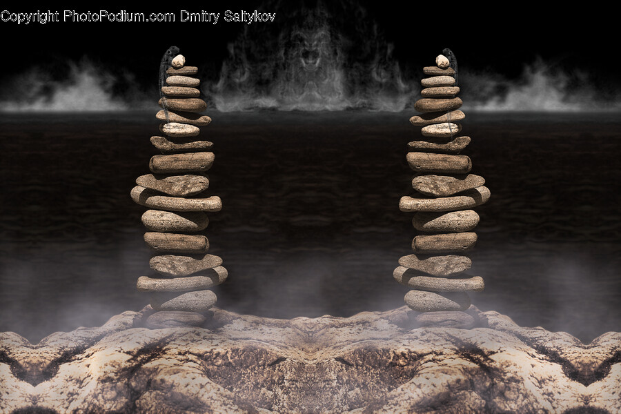 Pebble, Rock, QR Code, Outdoors, Nature