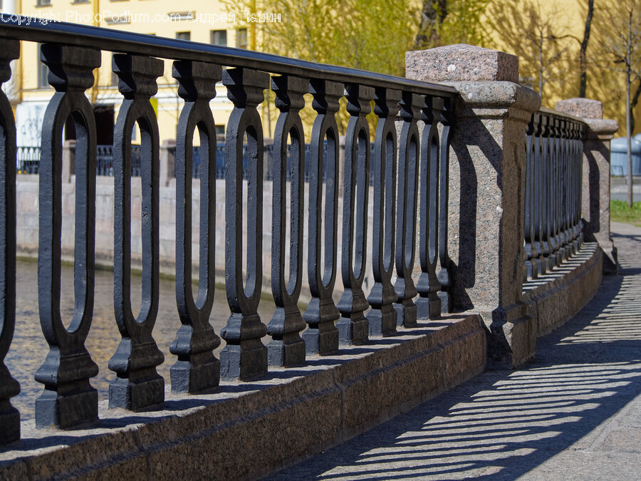 Handrail, Railing, Path, Walkway, Flagstone