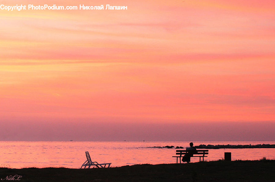 Dawn, Dusk, Red Sky, Sky, Sunrise, Sunset, Beach