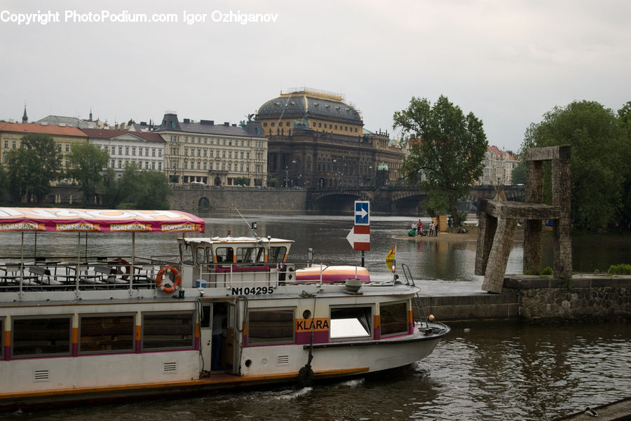 Boat, Watercraft, Canal, Outdoors, River, Water, Cruise Ship