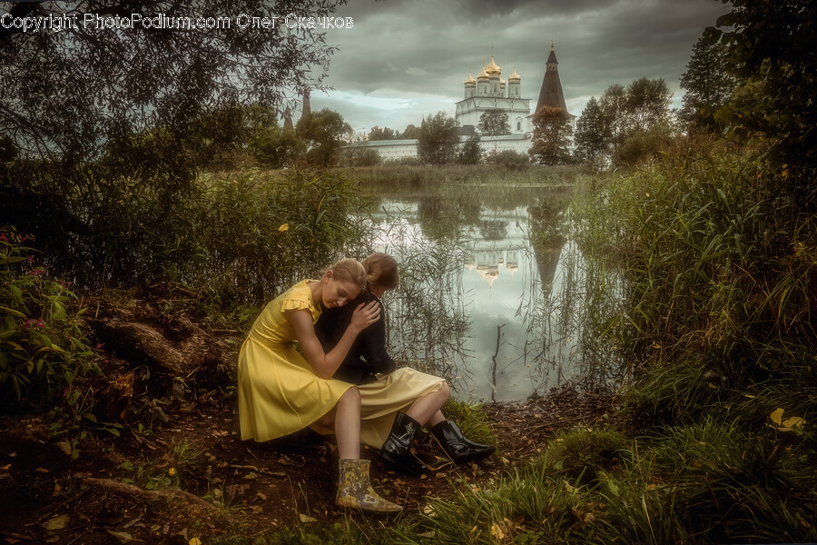 Nature, Outdoors, Pond, Water, Clothing