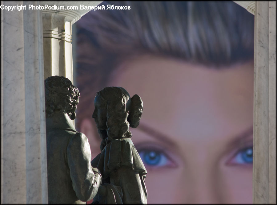 Art, Gargoyle, Statue, Sculpture, Face, Selfie