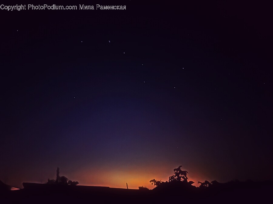 Nature, Night, Outdoors, Starry Sky, Sky
