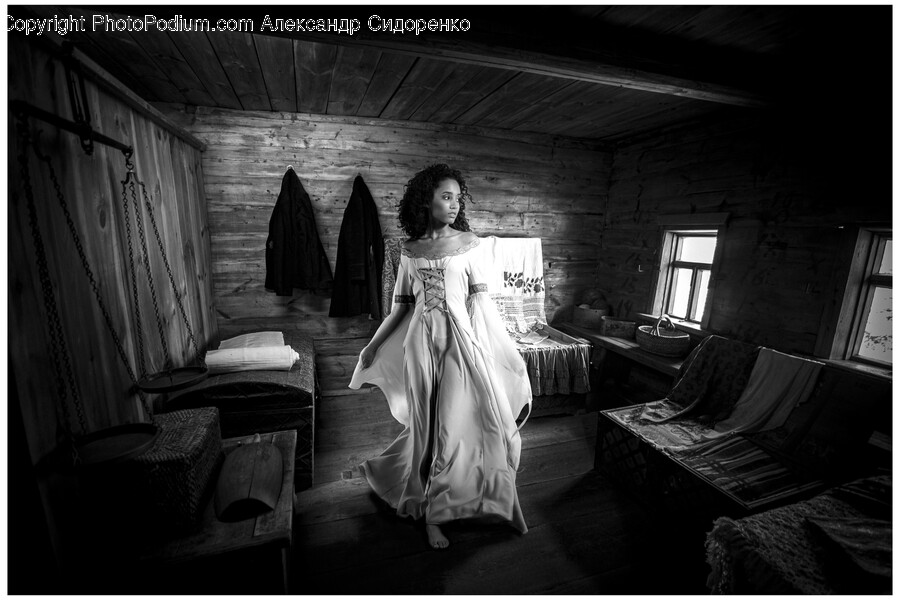 Clothing, Dress, Couch, Furniture, Formal Wear