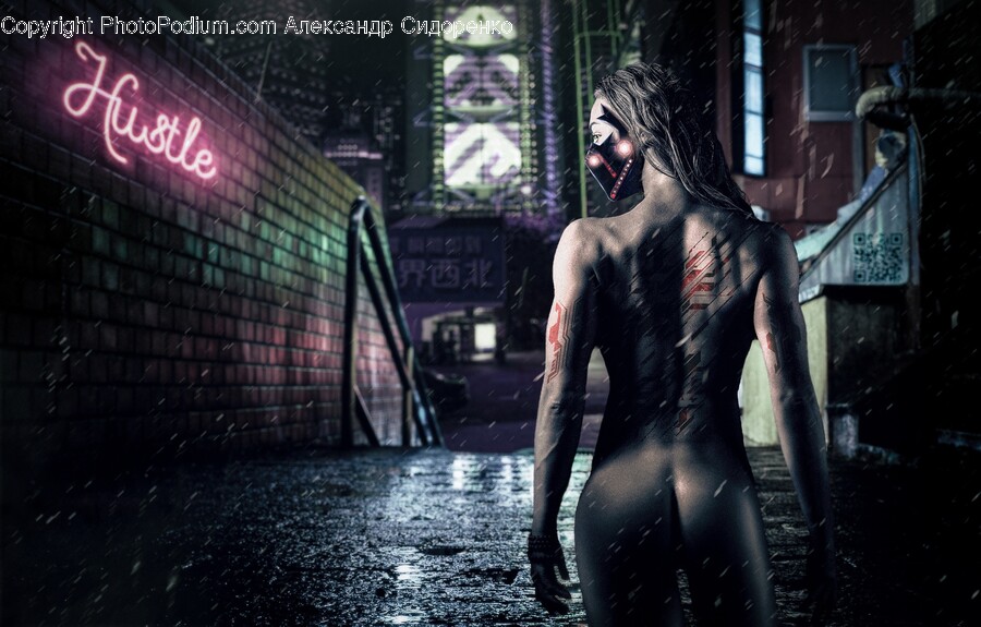 City, Road, Street, Urban, Back