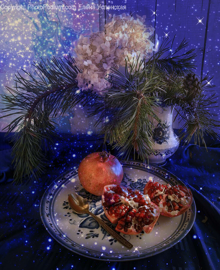 Food, Fruit, Plant, Produce, Pomegranate