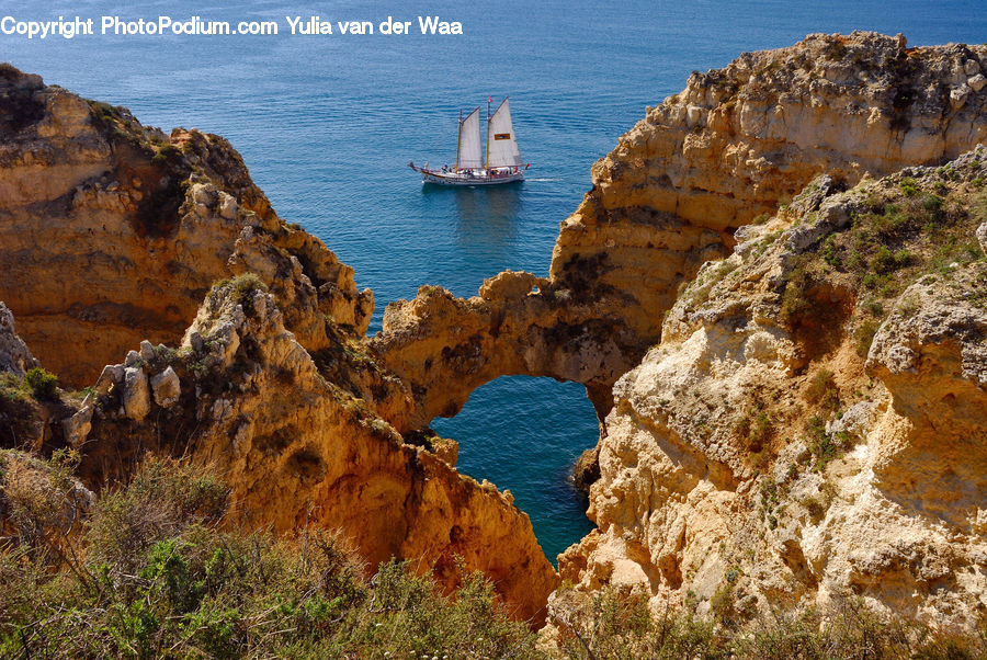 Cliff, Outdoors, Rock, Promontory, Sea, Water, Coast