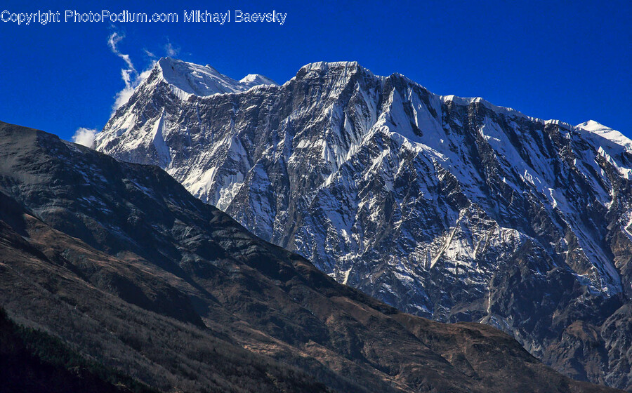 Mountain, Mountain Range, Nature, Outdoors, Peak