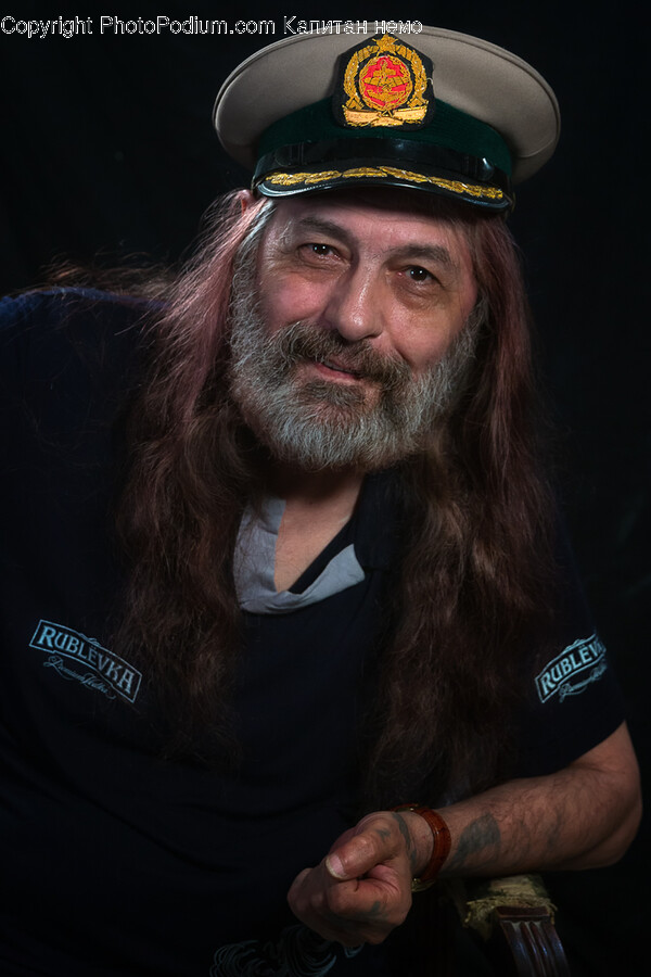 Beard, Face, Head, Person, Captain