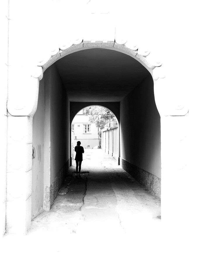 Architecture, Building, Corridor, Indoors, Arch