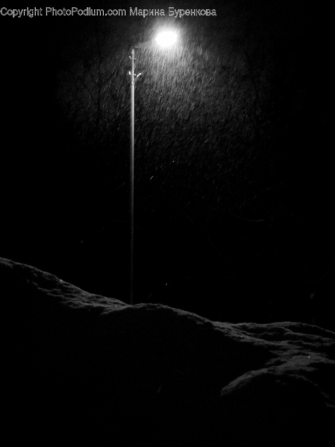 Lighting, Nature, Night, Outdoors, Lamp Post
