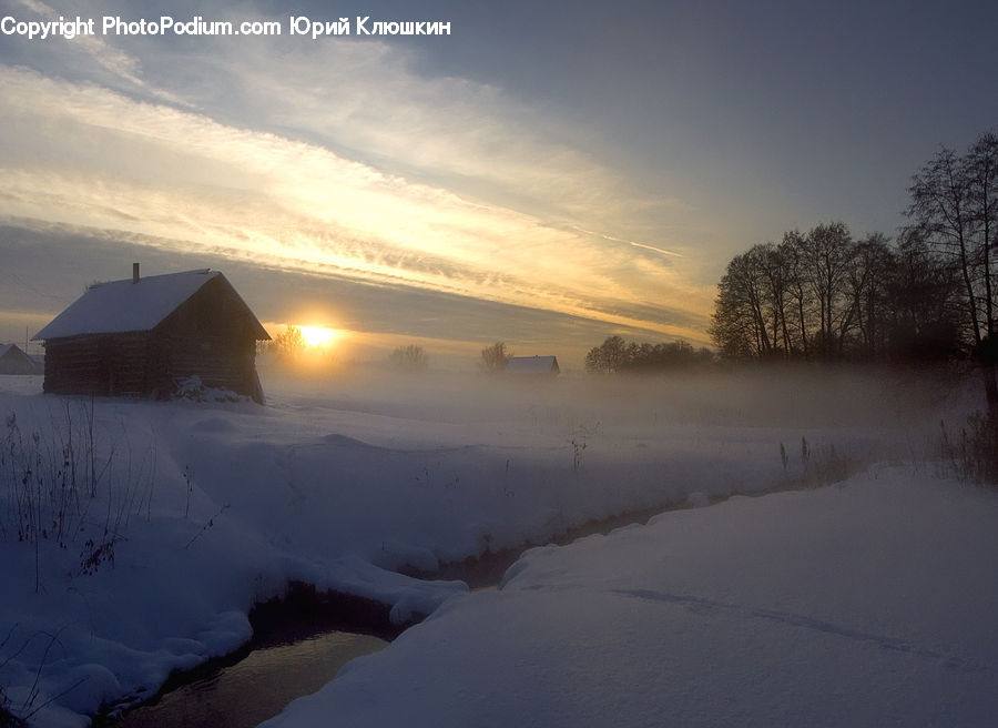 Arctic, Snow, Winter, Dawn, Dusk, Sky, Sunrise
