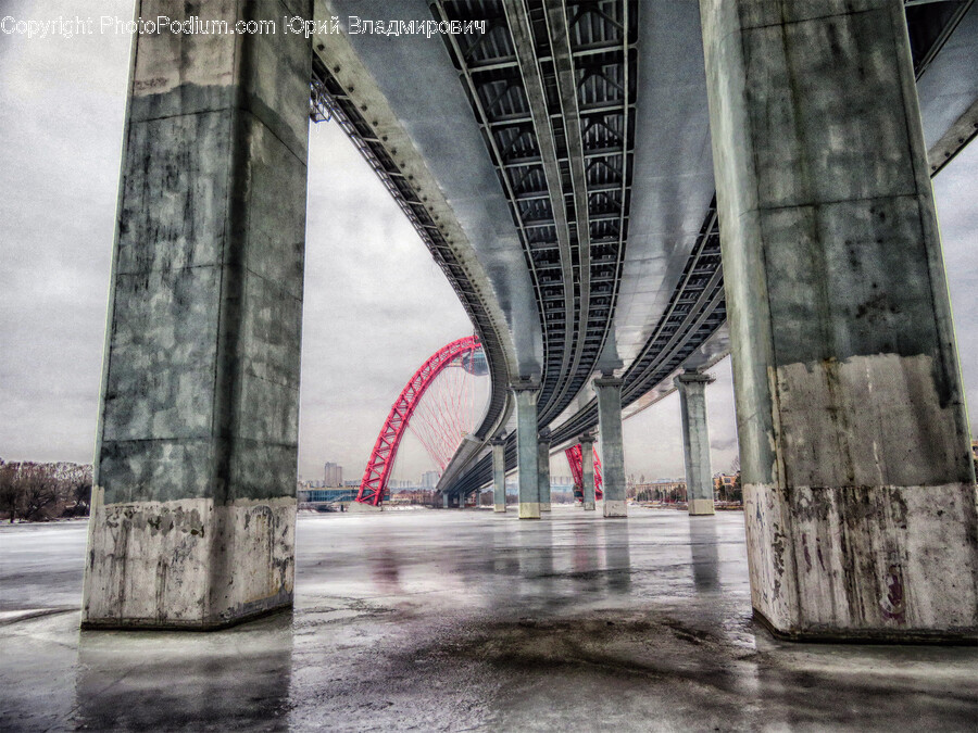 Freeway, Road, Overpass, Architecture, Building
