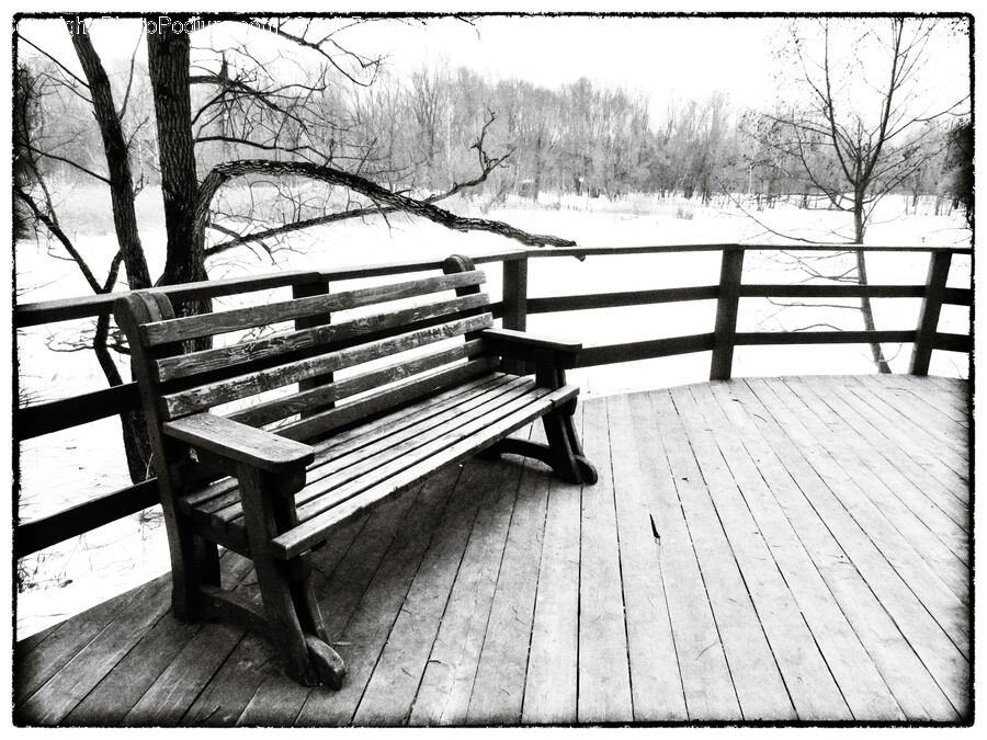 Bench, Furniture, Wood, Boardwalk, Bridge