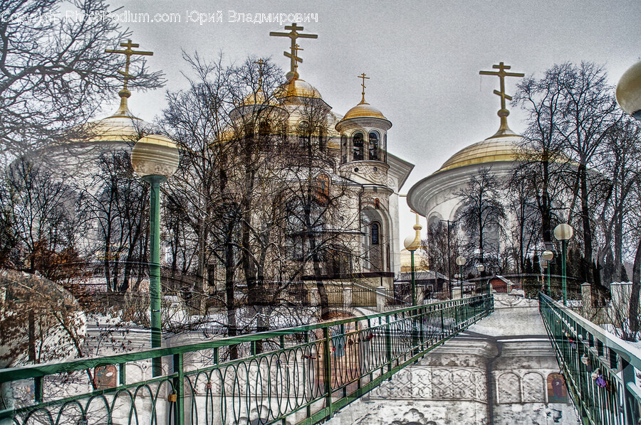 Cross, Symbol, Railing, Architecture, Building