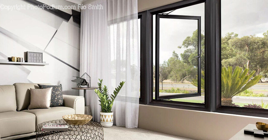 Window, Plant, Indoors, Interior Design, French Window