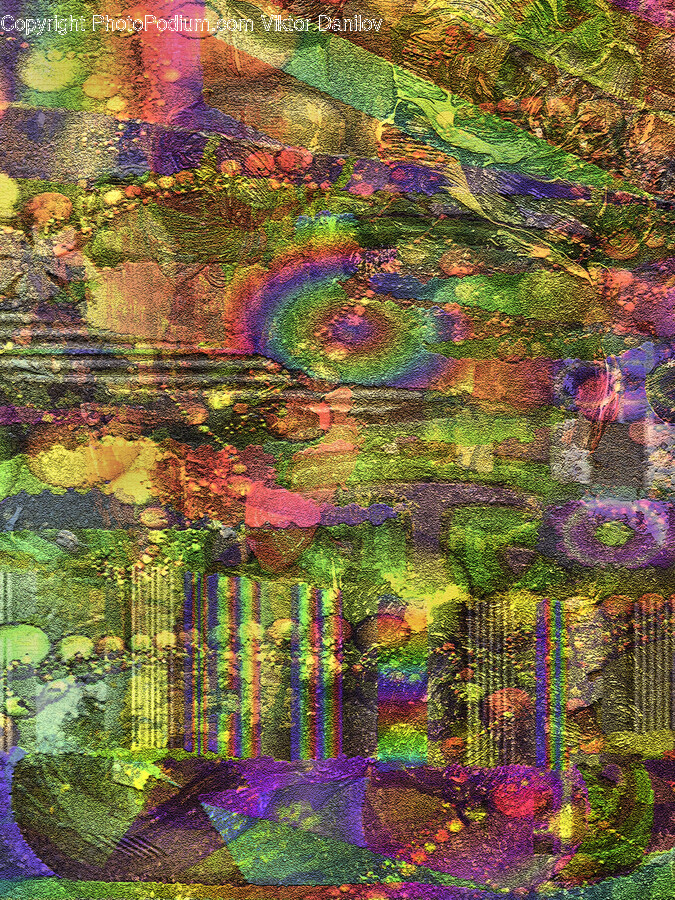 Art, Modern Art, Collage, Purple, Pattern