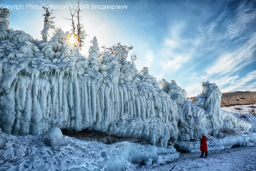 Ice, Outdoors, Nature, Glacier, Mountain