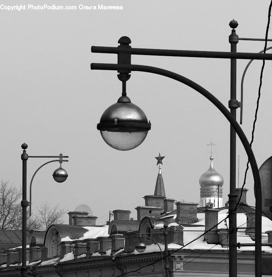 Light Fixture, Railing, City, Downtown, Urban, Architecture, Dome