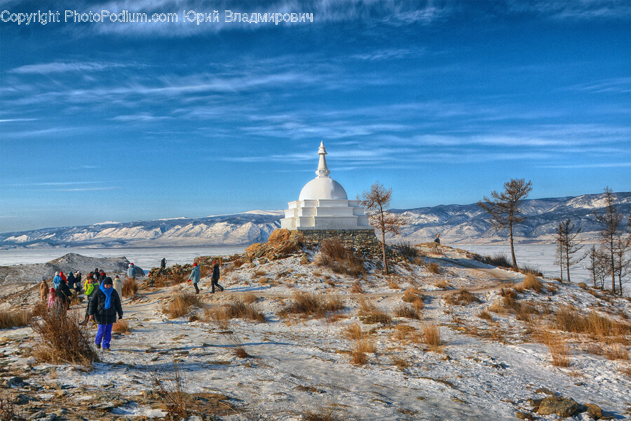 Architecture, Building, Dome, Person, Nature