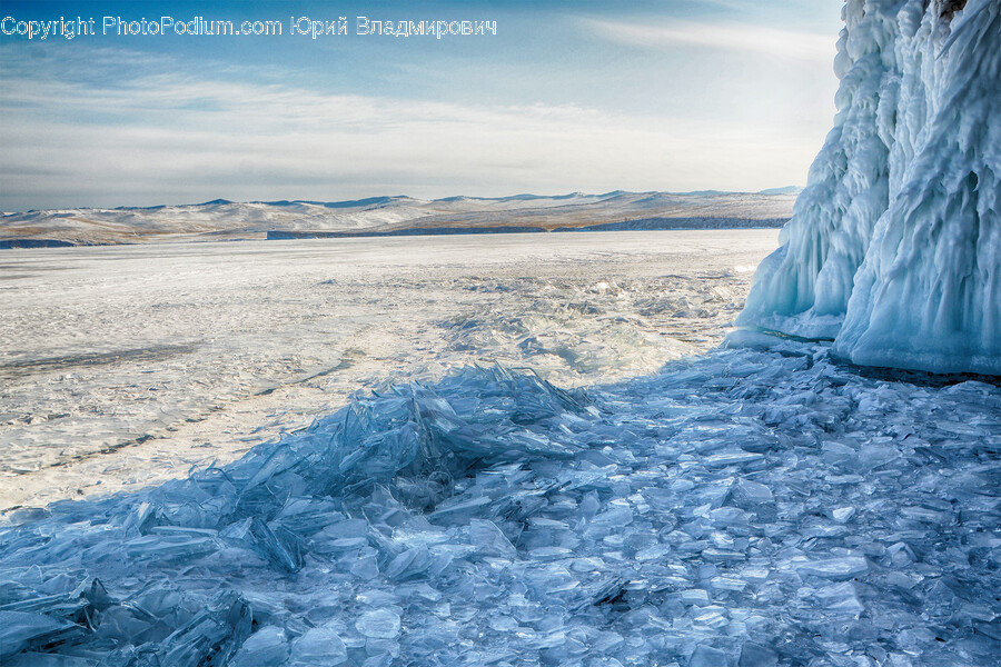 Ice, Glacier, Mountain, Nature, Outdoors
