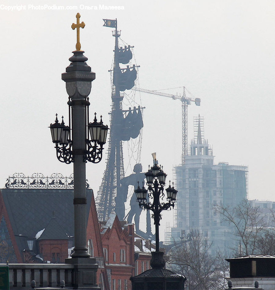 Lamp Post, Pole, Architecture, Bell Tower, Clock Tower, Tower, Church