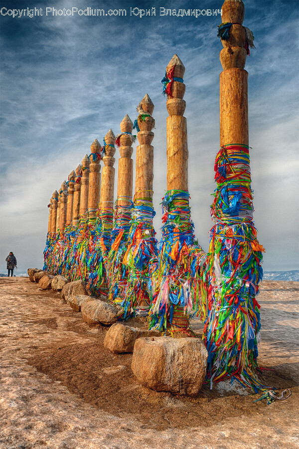 Person, Architecture, Building, Ruins, Pillar