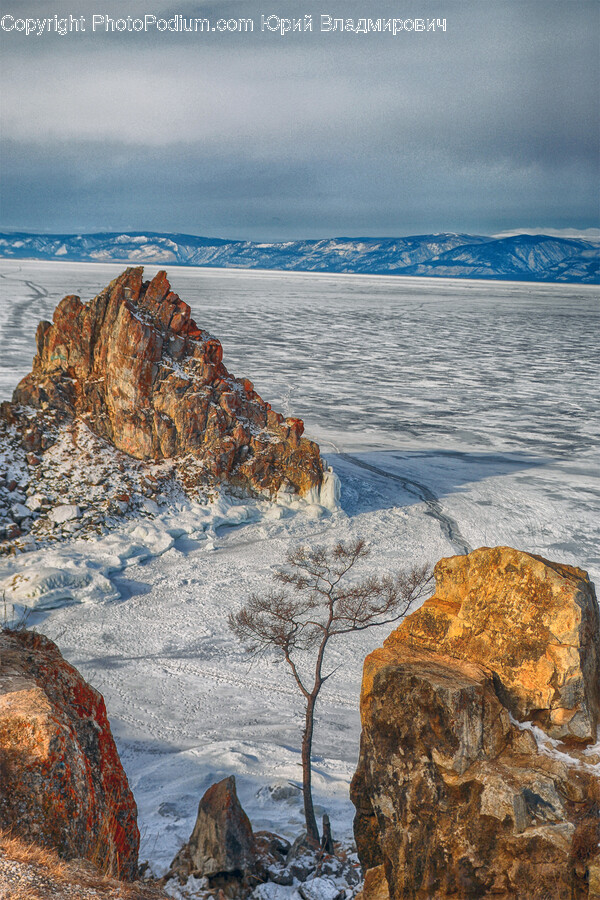 Nature, Outdoors, Promontory, Water, Ice