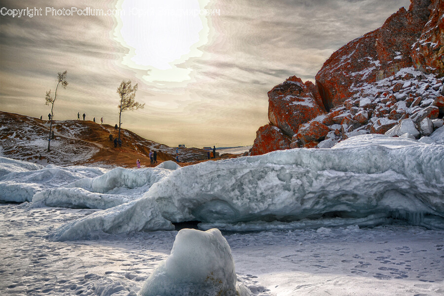Ice, Glacier, Mountain, Nature, Outdoors
