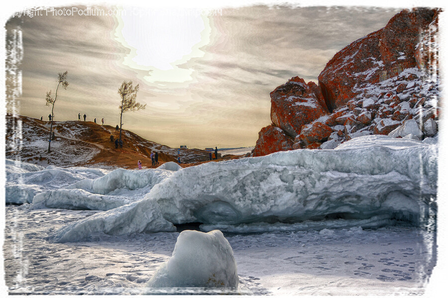 Ice, Glacier, Mountain, Nature, Outdoors