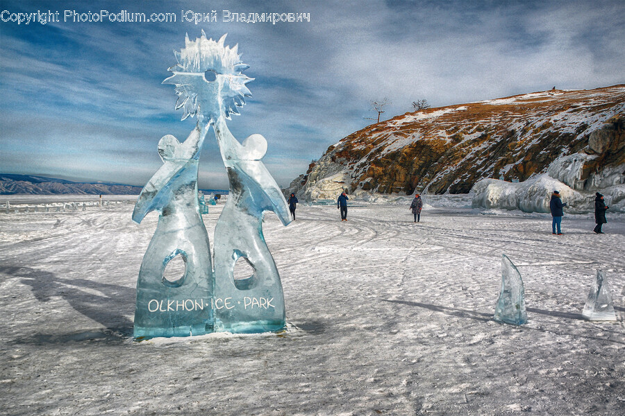 Ice, Glacier, Mountain, Nature, Outdoors