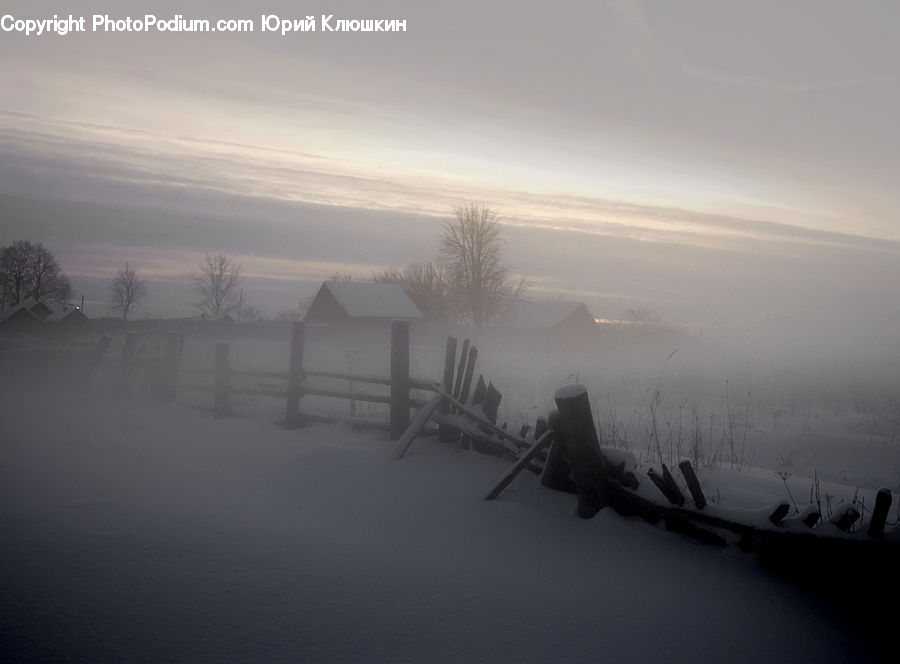 Fog, Ice, Outdoors, Snow, Aircraft, Airplane, Mist