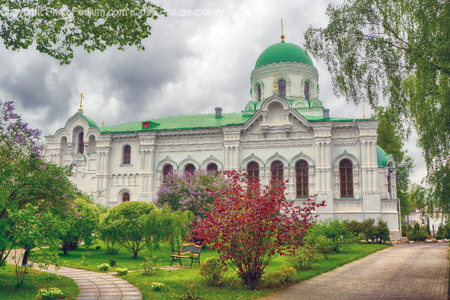 Architecture, Building, Dome, Grass, Plant