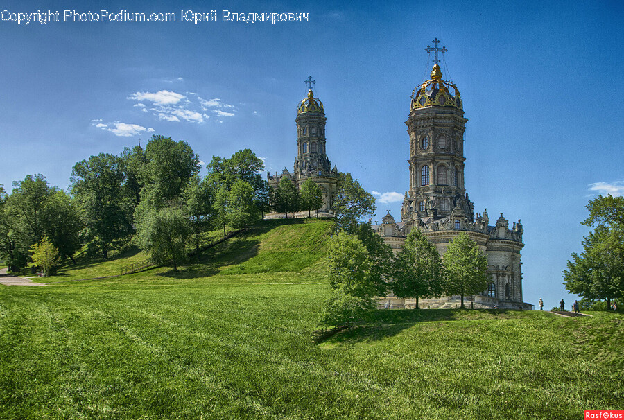 Grass, Plant, Architecture, Building, Spire