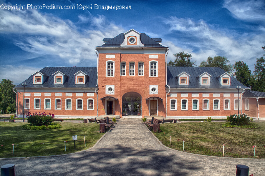 Architecture, Building, Campus, Housing, Bench